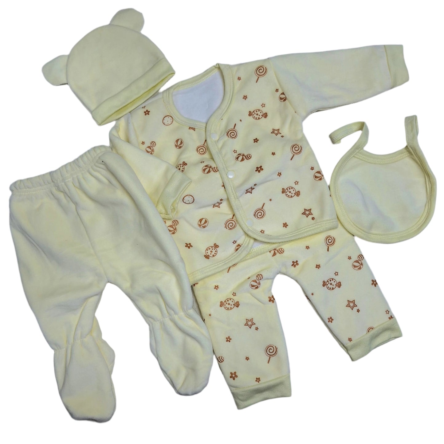 Imported Winter 5 Pcs New Born Baby Set