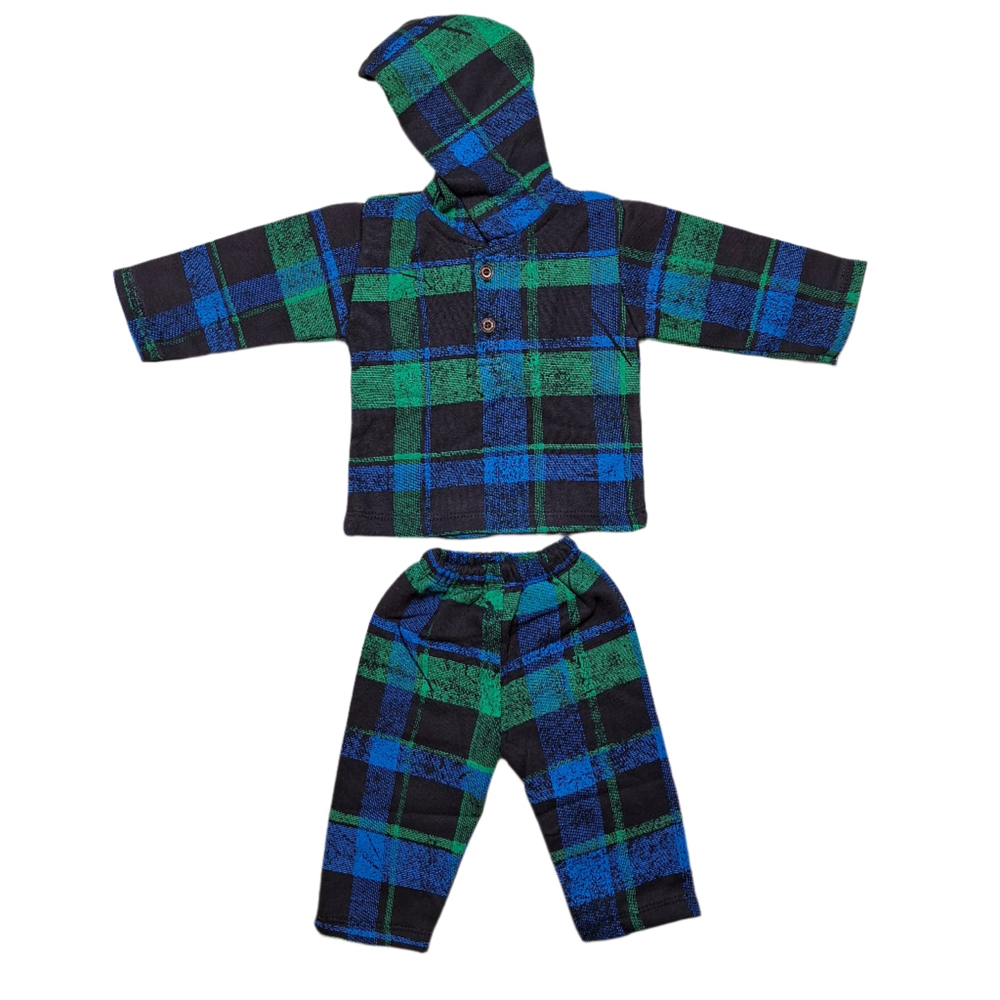 New Born Winter Premium And Soft Cotton Fleece Hoodie With Trouser