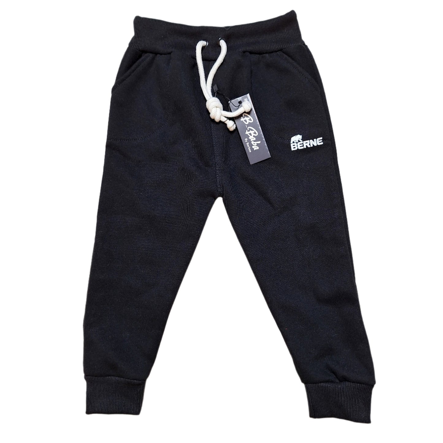 Premium Kids Cotton Fleece Warm Black Trouser